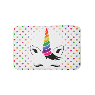 Glam Rainbow Unicorn Badmat