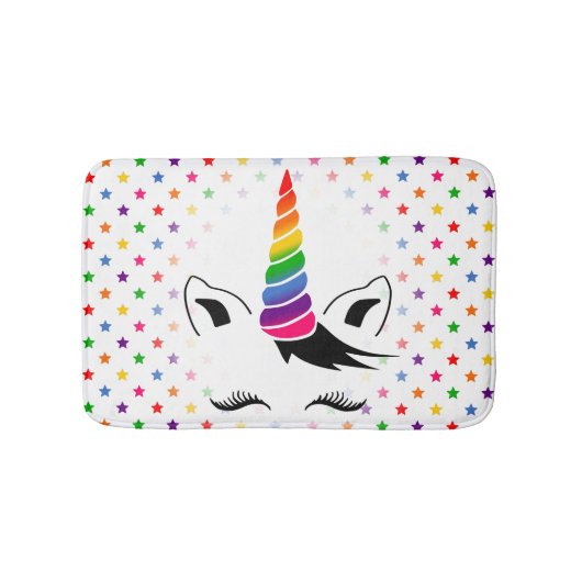 Glam Rainbow Unicorn Badmat (Voorkant)