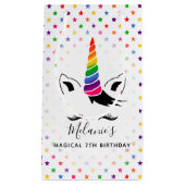 Glam Rainbow Unicorn Birthday Party Klein Cadeauzakje (Voorkant)