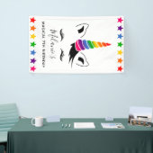 Glam Rainbow Unicorn Birthday Party Spandoek (Beurs)