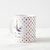 Glam Rainbow Unicorn Koffiemok (Voorkant links)