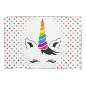 Glam Rainbow Unicorn Kussensloop (Voorkant)