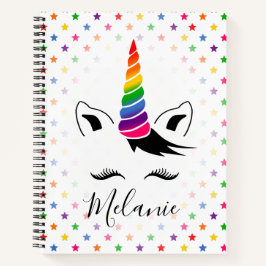 Glam Rainbow Unicorn Notitieboek