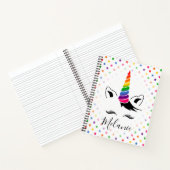 Glam Rainbow Unicorn Notitieboek (Binnen)