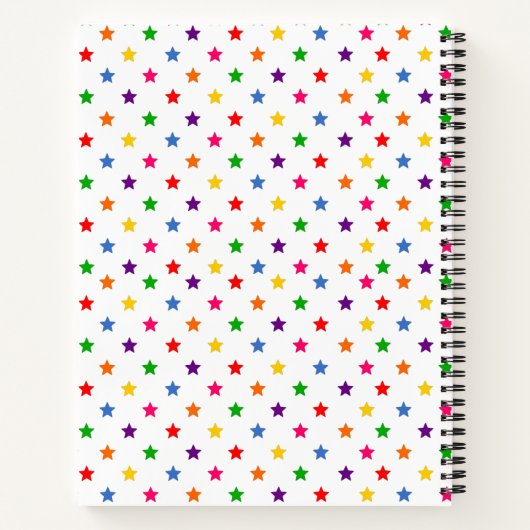 Glam Rainbow Unicorn Notitieboek (Achterkant)