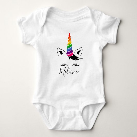 Glam Rainbow Unicorn Romper (Voorkant)