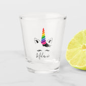 Glam Rainbow Unicorn Shot Glas (Voorkant)