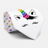 Glam Rainbow Unicorn Stropdas (Opgerold)