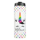 Glam Rainbow Unicorn Thermosbeker (Voorkant)