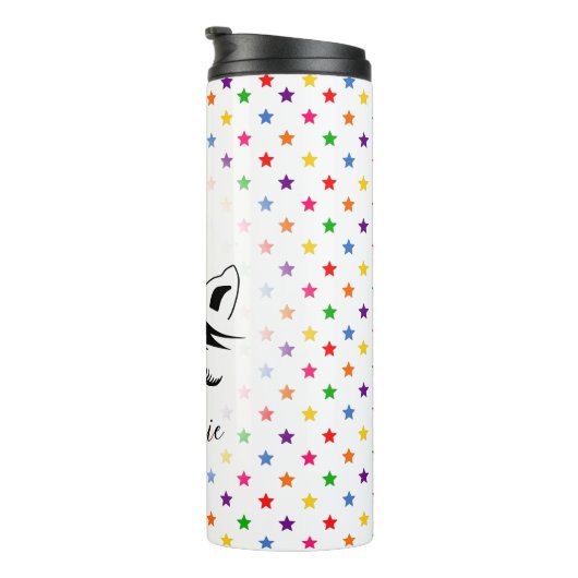 Glam Rainbow Unicorn Thermosbeker (Geroteerd rechts)