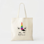 Glam Rainbow Unicorn Tote Bag (Voorkant)
