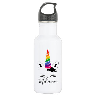 Glam Rainbow Unicorn Waterfles
