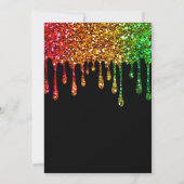 Glam Rasta Rainbow Glitter Drift Birthday Party Kaart (Achterkant)