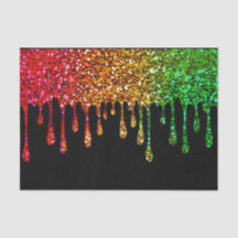 Glam Rasta Regenboog Glitter Druppels Verjaardagsf