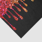 Glam Rasta Regenboog Glitter Druppels Verjaardagsf Tissuepapier (Detail)