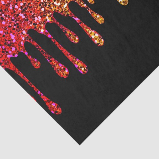 Glam Rasta Regenboog Glitter Druppels Verjaardagsf Tissuepapier (Detail)