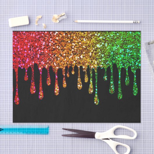 Glam Rasta Regenboog Glitter Druppels Verjaardagsf Tissuepapier (Craft)