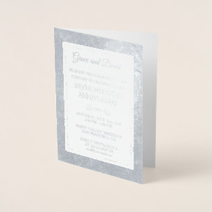 Glam Real Gold Foil 25th Wedding Jubileum Folie Kaarten