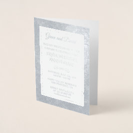 Glam Real Gold Foil 25th Wedding Jubileum Folie Kaarten