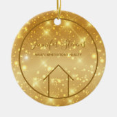 Glam Realtor Real Estate Gold Sparkle Kerstmis Keramisch Ornament (Voorkant)