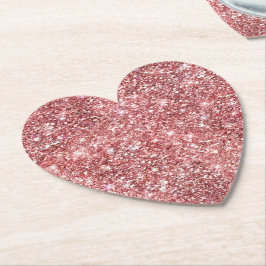 Glam Red Confetti Glitter Kartonnen Onderzetters