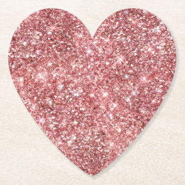 Glam Red Confetti Glitter Kartonnen Onderzetters