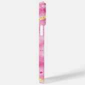 Glam Red en Pink Monogrammed Girly Case-Mate iPhone Case (Achterkant / Rechts)