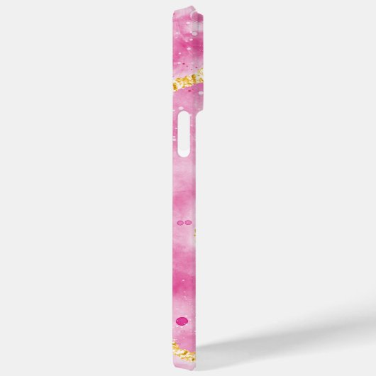 Glam Red en Pink Monogrammed Girly Case-Mate iPhone Case (Achterkant / Rechts)