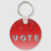Glam Red Glitter Drip  Sleutelhanger (Achterkant)