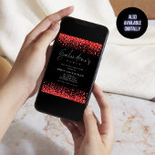 Glam Red Glitter grenst aan de Black Galentines Pa Kaart