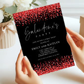 Glam Red Glitter grenst aan de Black Galentines Pa Kaart