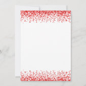 Glam Red Glitter Jubileum Party Kaart (Achterkant)