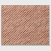 Glam Red Gold Glitter Stripes Cadeaupapier (Vlak)