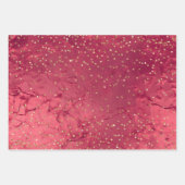 Glam Red Gold Kerstboom Glitz Inpakpapier Vel (Voorkant 3)