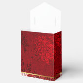 Glam Red Gold White Lace Gift Bedankdoosjes (Geopend)