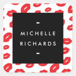 Glam Red Lip Print Sticker