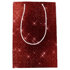 Glam Red Sparkle Medium Cadeauzakje
