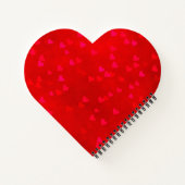 Glam Red Valentijn Gold Name Heart Spiral Notitieb Notitieboek (Achterkant)