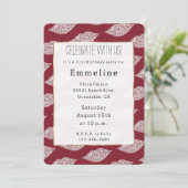 Glam Red White Diamond Lips Kaart (Staand voorkant)