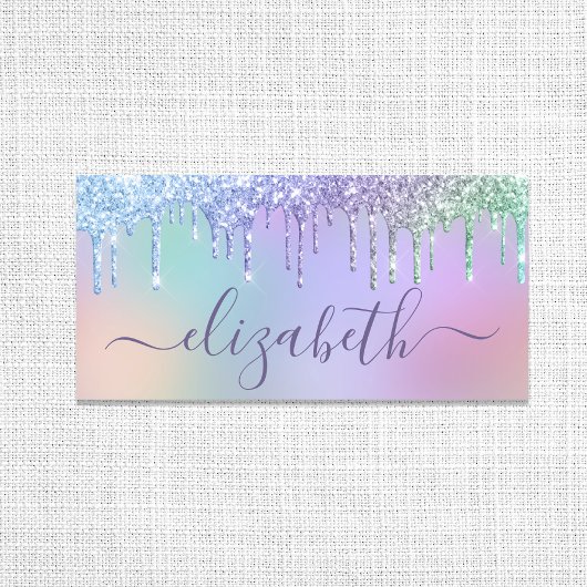 Glam Regenboog Glitter Naamplaatje