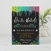 Glam Regenboog Gradiënt Glitters Nieuw Thuis Aankondiging (Staand voorkant)