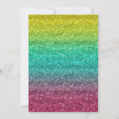 Glam Regenboog Gradiënt Glitters Nieuw Thuis Aankondiging (Achterkant)