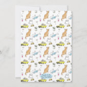 Glam Retro Cocktail Party Handgetekend Vrijgezelle Kaart (Achterkant)