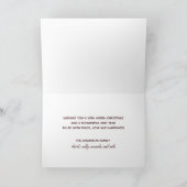 Glam Retro Folie Script Prettig Kerstfeest Feestdagen Kaart (Binnen)