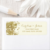 Glam Return Address Labels | Chic Faux Gold Foil (Insitu)