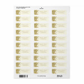 Glam Return Address Labels | Chic Faux Gold Foil (Full Sheet)