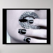 Glam Rhinestone Lips Poster (Voorkant)