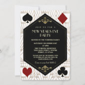 Glam Roaring 1920s Casino Gambling New Year Party Kaart (Voorkant)
