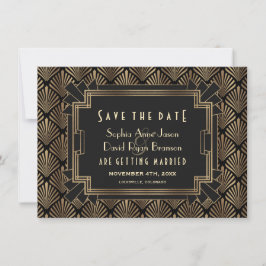 Glam Roaring 20 Gold Black Great Gatsby Save The Date