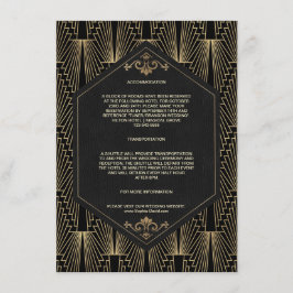 Glam Roaring 20s Gatsby Wedding Accommodation Informatiekaartje